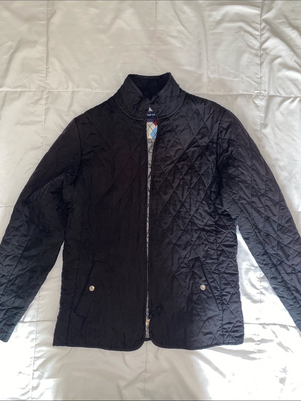 Lands' End Black Quilted Jacket